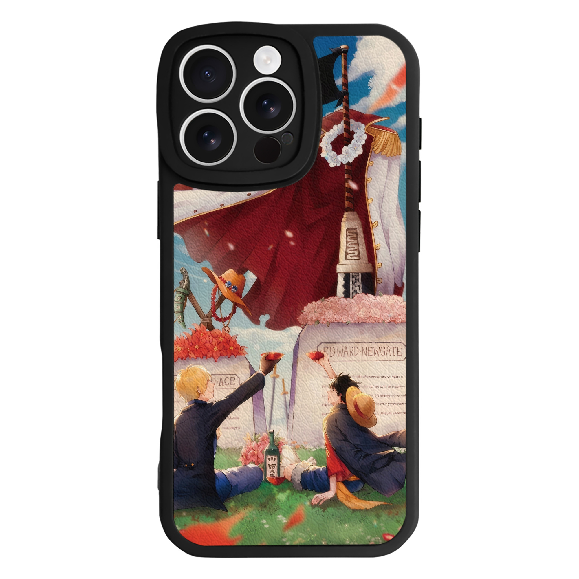 （画像用） ワンピース ONE PIECE 【iPhone 16シリーズ対応】シリコンスマホケース（レザー調） 材質：シリコン